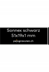 Sonnex Alu schwarz pol. 51x19, 1-zeilig
