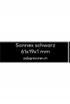 Sonnex Alu schwarz pol. 61x19, 2-zeilig